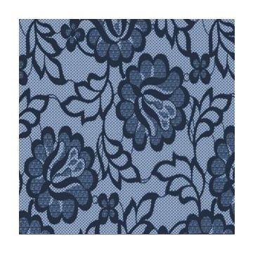 Encaje Canesu Flor Mediana Rojo