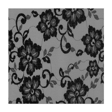 Encaje Canesu Flor Chica Negro