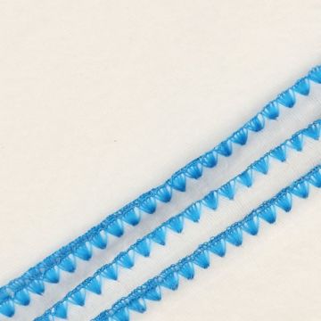 Franela Festonada Liso Azul Rey