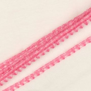 Franela Festonada Liso Rosa Medio