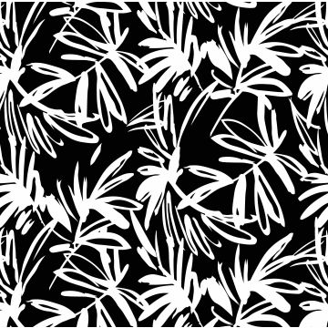 Brush Raya Estampado Ramas Negro