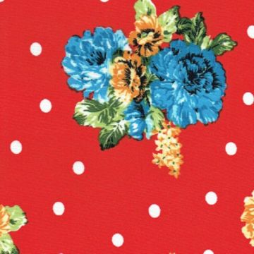 Magaly Estampado Flor Grande Rojo