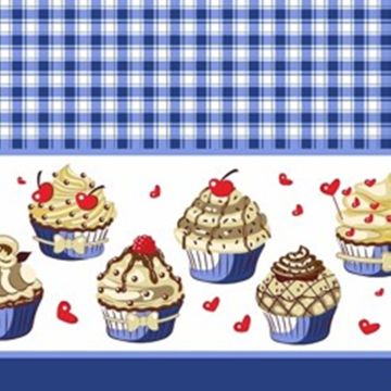 Mantel Roco Cupcakes Azul Marino