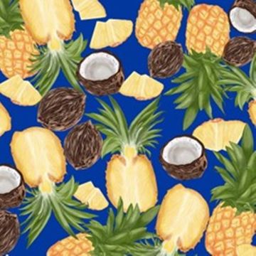 Mantel Roco Piñas Azul Rey