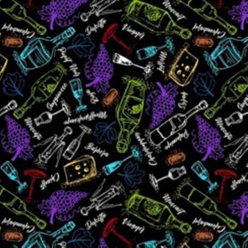 Mantel Roco Vinos Negro