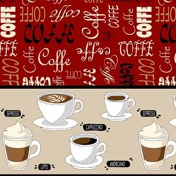 Mantel Roco Cenefa Café Rojo