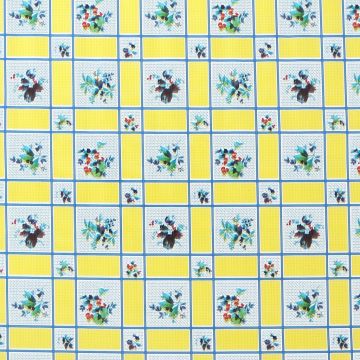 Plástico Charomesa Cuadros Amarillo Canario