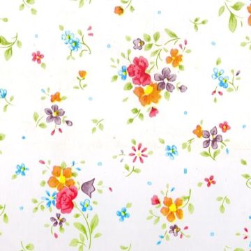 Contact Estampado Gerberas Blanco