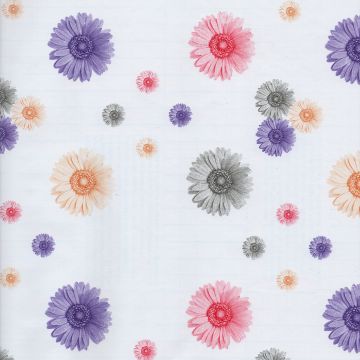 Contact Estampado Flores Blanco