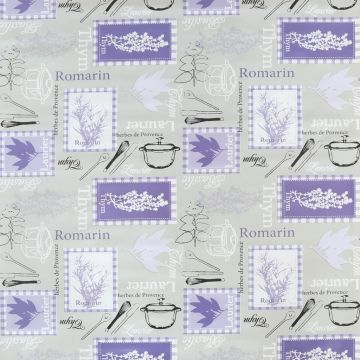 Plástico Fiestamesa Estampado Romero Morado Lila