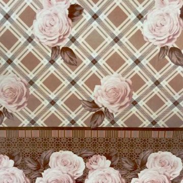 Mantel Franela Encaje 132 x 178 cm Flor Grande