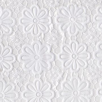Plastico Mantel Encaje PVC Flor De Cera Blanco