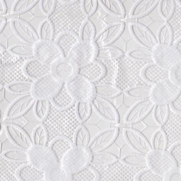 Plastico Mantel Encaje PVC Uva Blanco
