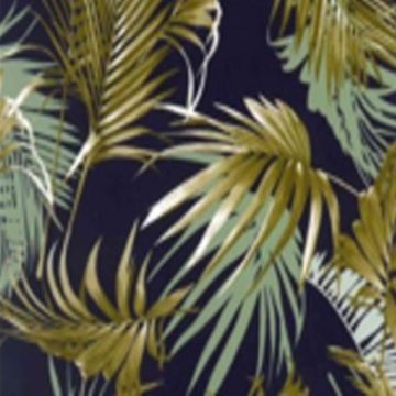 Polar Sabanero Estampado Tropical Azul Marino