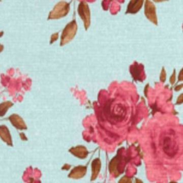 Polar Sabanero Estampado Flor Verde Agua