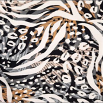 Polar Flannel Borrego Estampado Animal Gris Plata