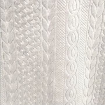 Polar Flannel Borrego Embozado Trenza Hueso