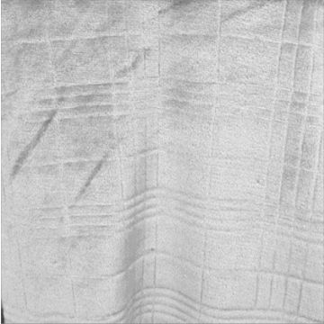 Polar Flannel Borrego Embozado Cuadro Chico Gris Perla