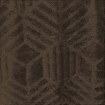 Polar Flannel Borrego Embozado Abstracto Café Chocolate