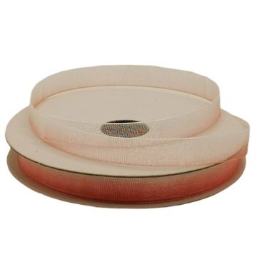 Listón Organzin Arcoiris Rosa-Blanco #1.5 9 mm