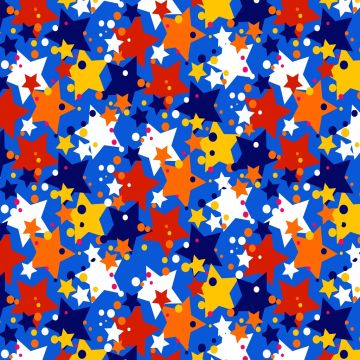 Razo Satín Carnaval Multiestrella Azul Rey