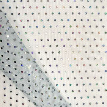 Tul con Lentejuela Liso Azul Cielo