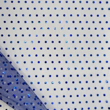 Tul con Lentejuela Liso Azul Rey