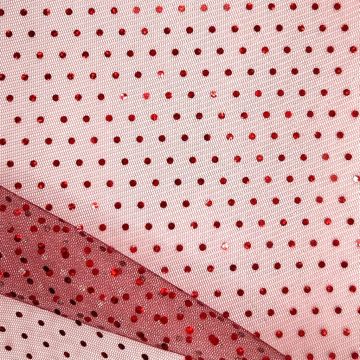 Tul con Lentejuela Liso Rojo