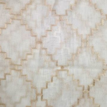 Cortina Coruña Cuadro Café Beige