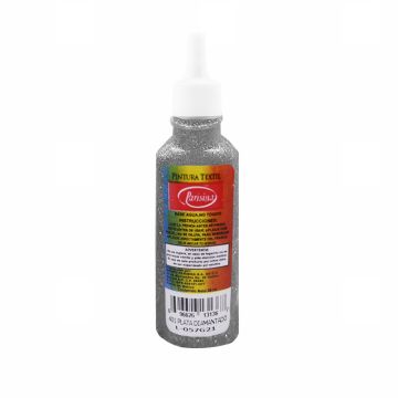 Pintura Textil Parisina Plata Diamantado de 30 ml