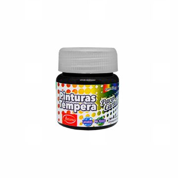 Pintura Témpera Parisina Negro No.128 de 30 ml