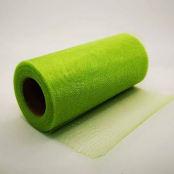 Carrete De Tul Liso Verde Limon