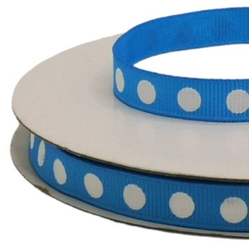 Listón Popotillo Lunares Turquesa