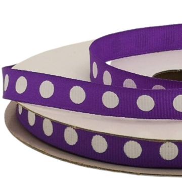 Listón Popotillo Lunares Morado