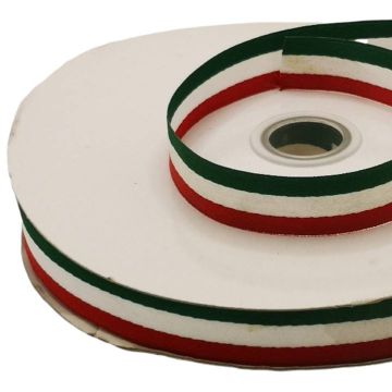 Liston Satinado Patrio Tricolor 18 mm