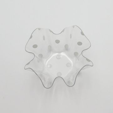 Recipiente de Plástico Blanco / Puntos 18 x 18 x 9