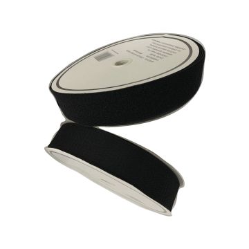 Cinta de Gancho y Felpa Negro 50 mm