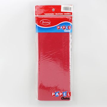 Papel de China Liso Parisina Rojo