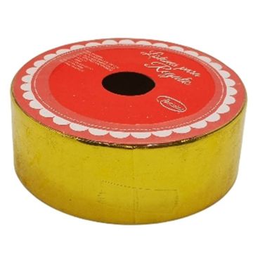 Listón Para Regalo Oro Metálico 35 mm