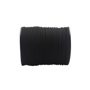 Tira de Gamuza Sintética Negro 3 mm ancho