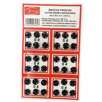 Broche De Presión Negro #0