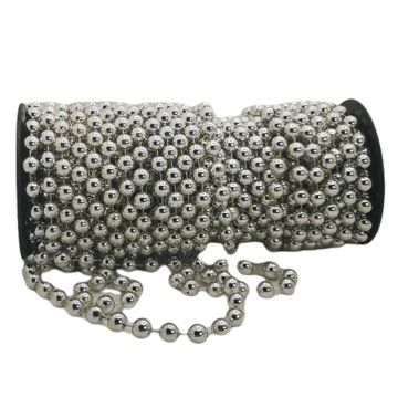 Perla En Rollo Plata Metálica #10