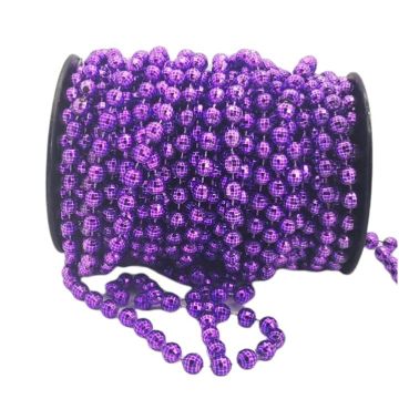 Perla En Rollo Morado Facetada Metálica