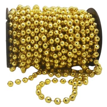 Perla En Rollo Oro Facetada Metálica