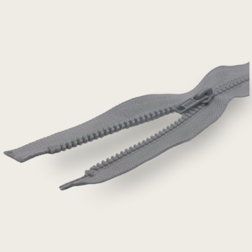 Cierre Separable Parisina Gris Claro 35 cm Diente Ancho