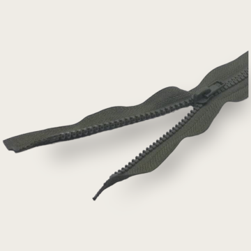 Cierre Separable Parisina Kaki 35 cm Diente Ancho