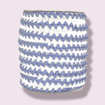 Pasamaneria con listón Blanco/Cielo