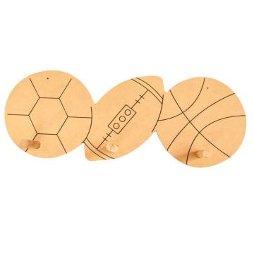 Perchero Balones Natural 6.5 X 39.9 cm