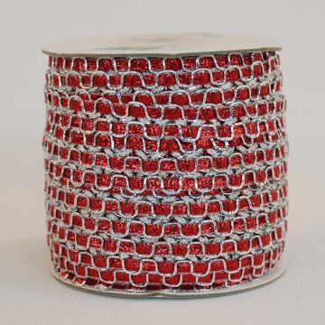Galones Parisina Rojo/Plata 8851