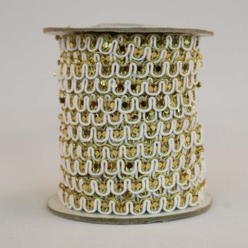 Galones Parisina Blanco/Oro 8809